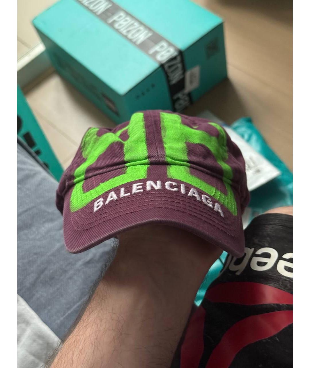 BALENCIAGA Фиолетовая кепка/бейсболка, фото 3