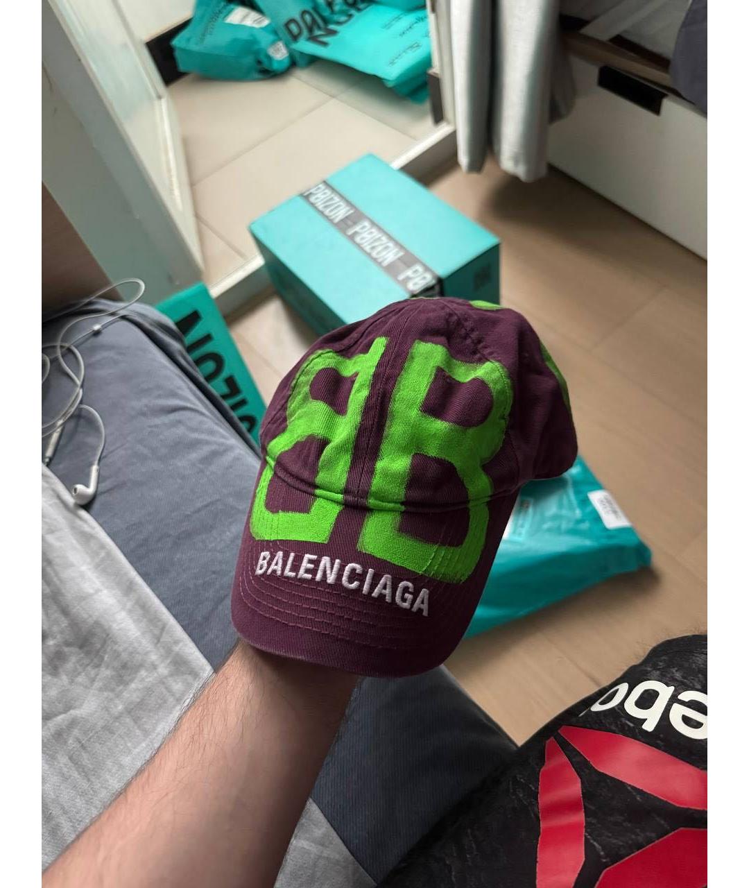 BALENCIAGA Фиолетовая кепка/бейсболка, фото 9
