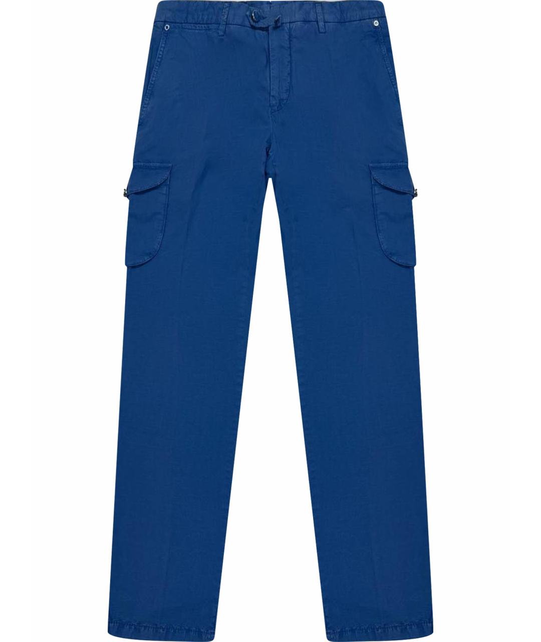 KITON Синие хлопковые повседневные брюки, фото 1