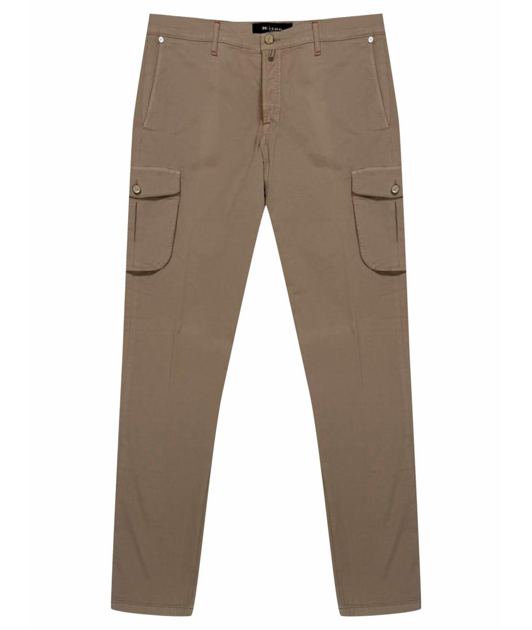 KITON Бежевые хлопковые повседневные брюки, фото 1