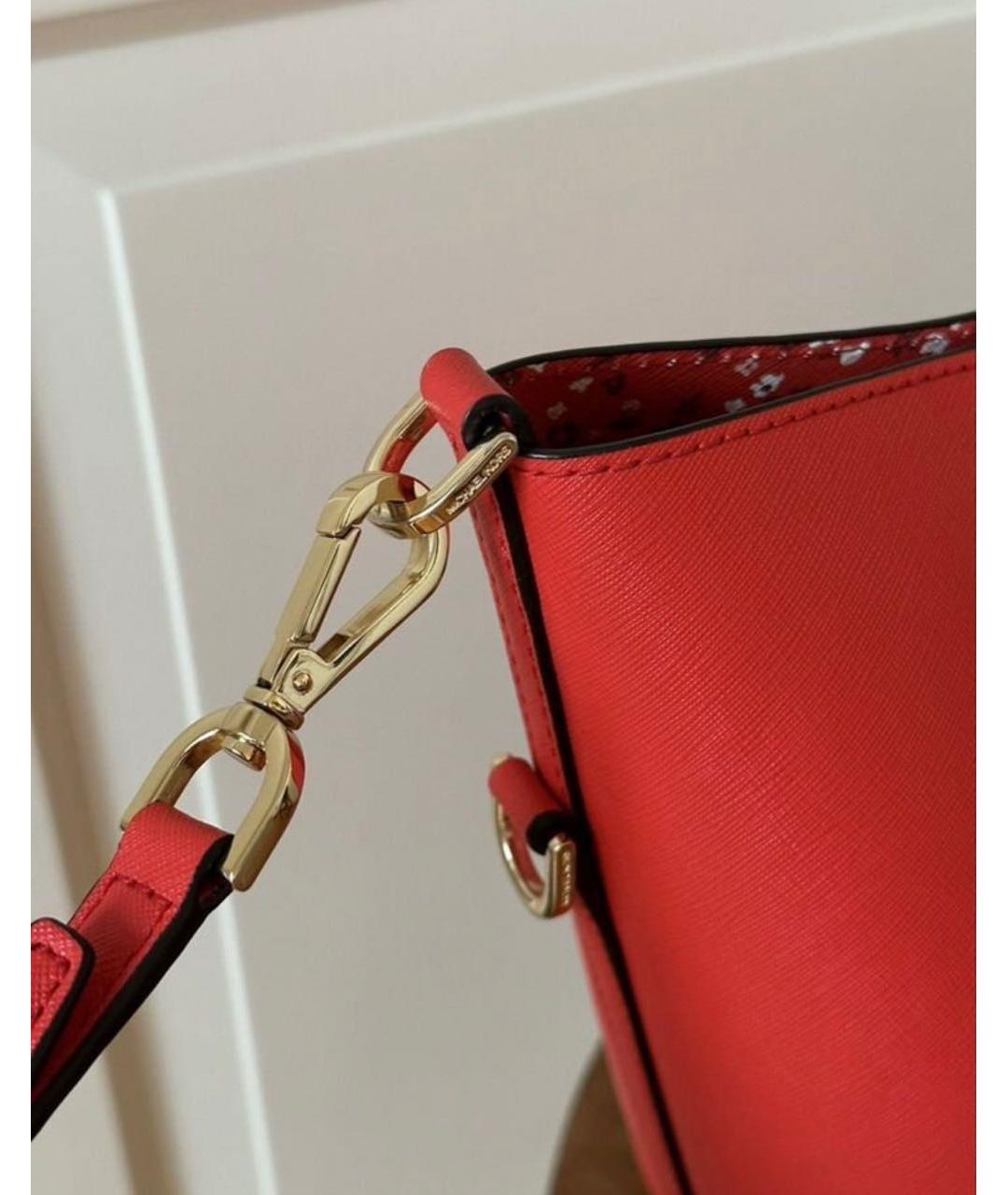 MICHAEL KORS Красная кожаная сумка тоут, фото 6