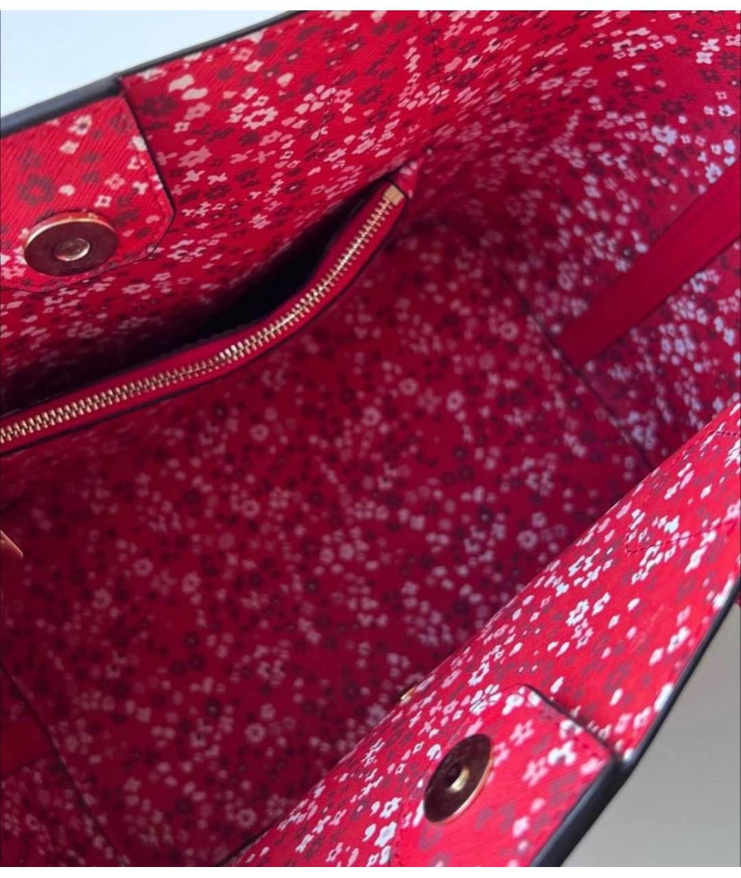 MICHAEL KORS Красная кожаная сумка тоут, фото 4
