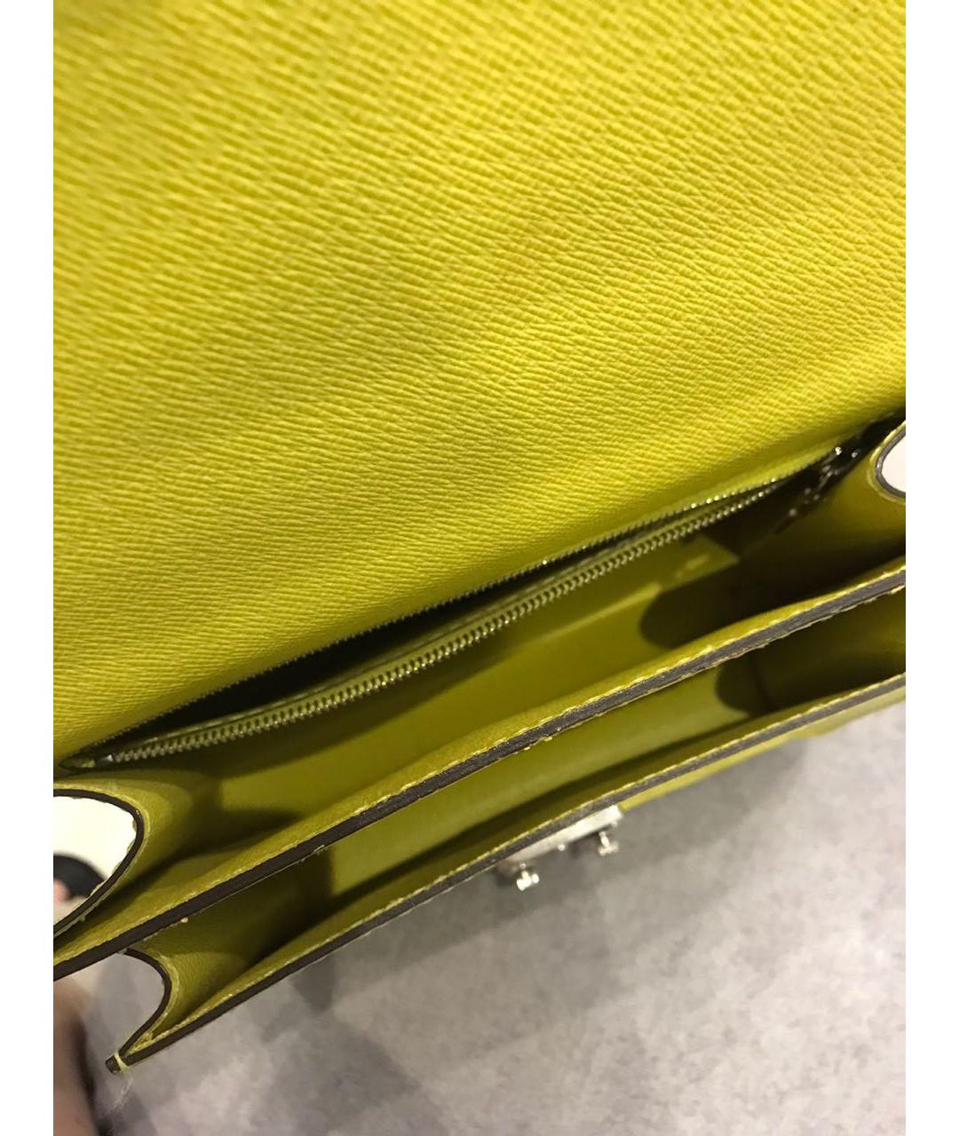 LOUIS VUITTON Желтая кожаная сумка через плечо, фото 3