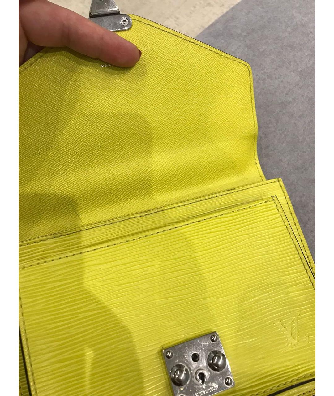 LOUIS VUITTON Желтая кожаная сумка через плечо, фото 2