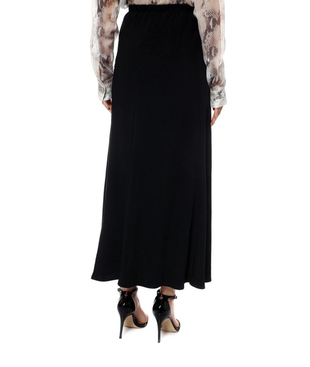 DKNY Черная ацетатная юбка макси, фото 3