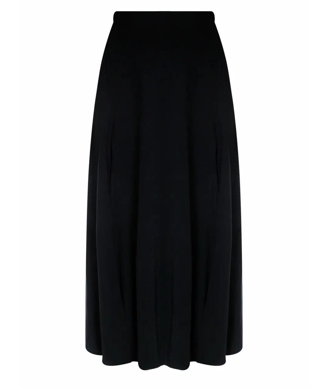 DKNY Черная ацетатная юбка макси, фото 1