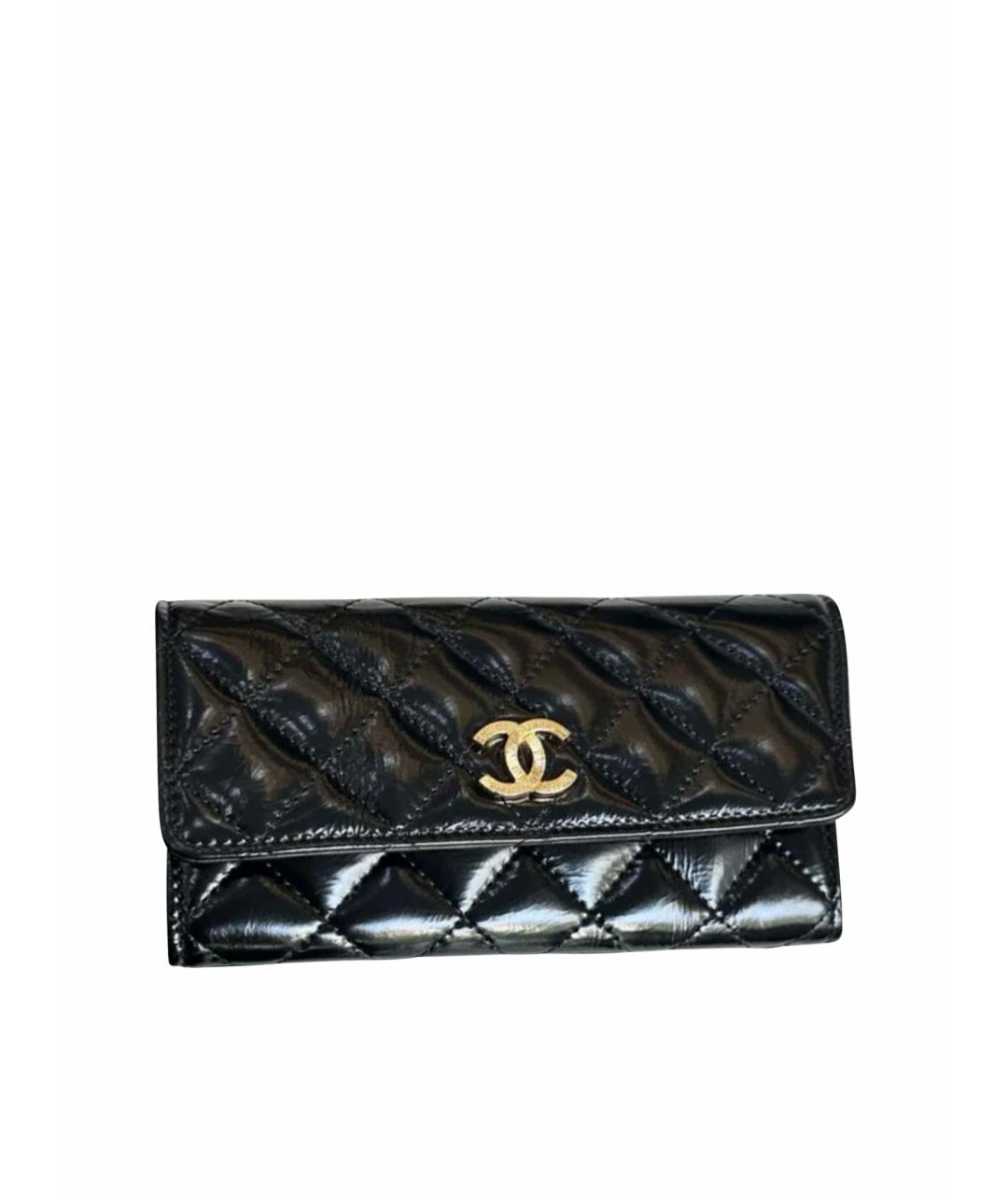 CHANEL Черный кожаный кошелек, фото 7