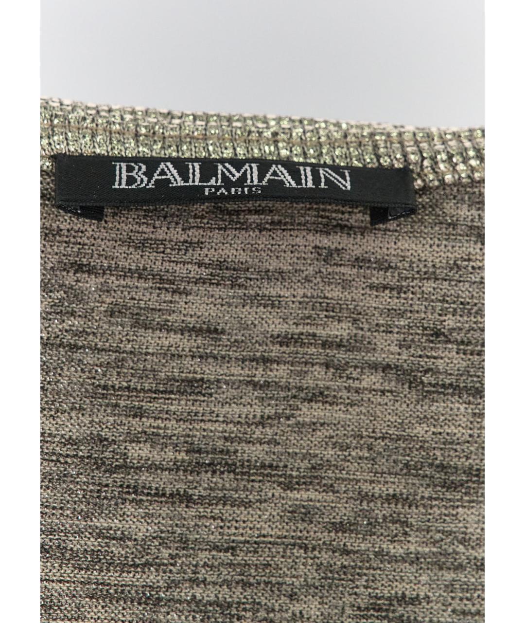 BALMAIN Золотая полиэстеровая блузы, фото 3