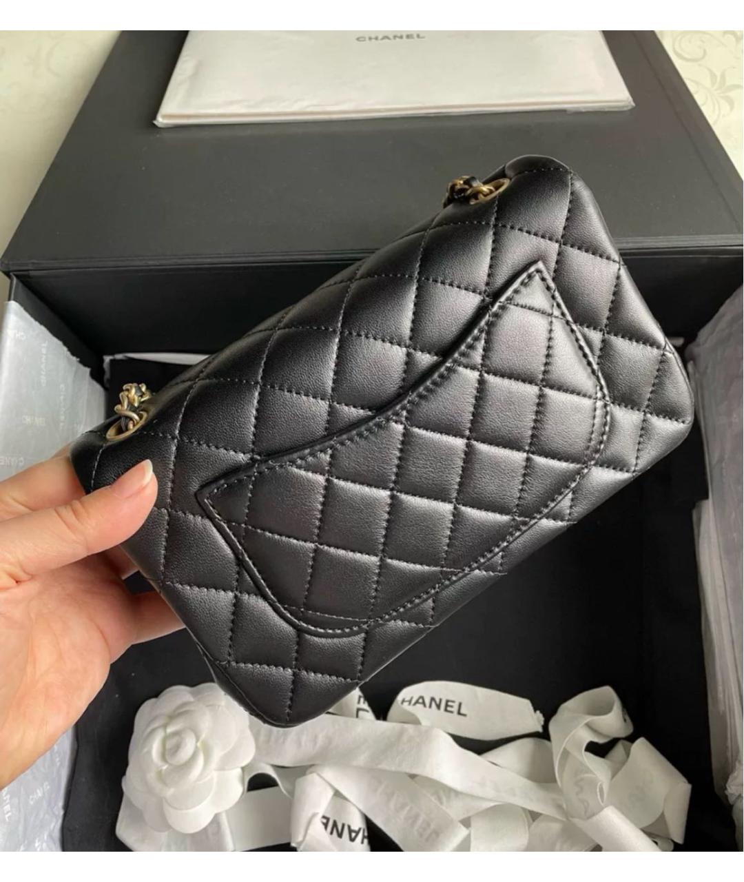 CHANEL Черная кожаная сумка через плечо, фото 3