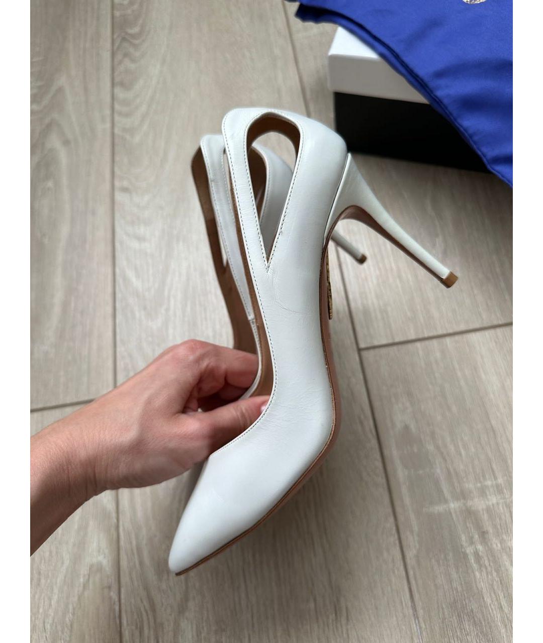 AQUAZZURA Белые кожаные туфли, фото 8