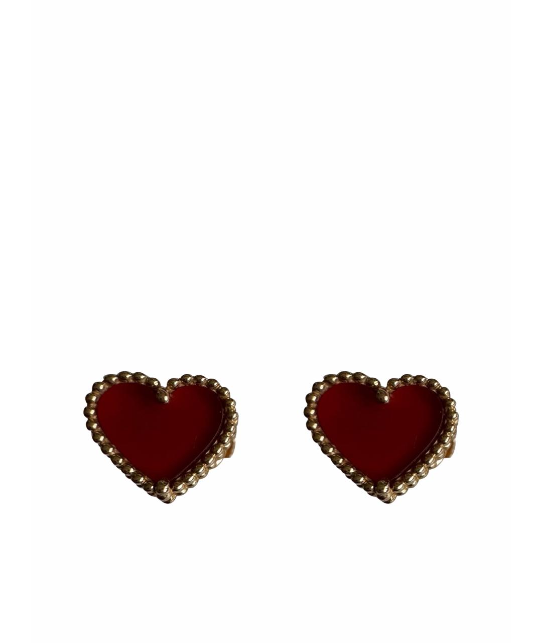 VAN CLEEF & ARPELS Красные серьги из желтого золота, фото 1