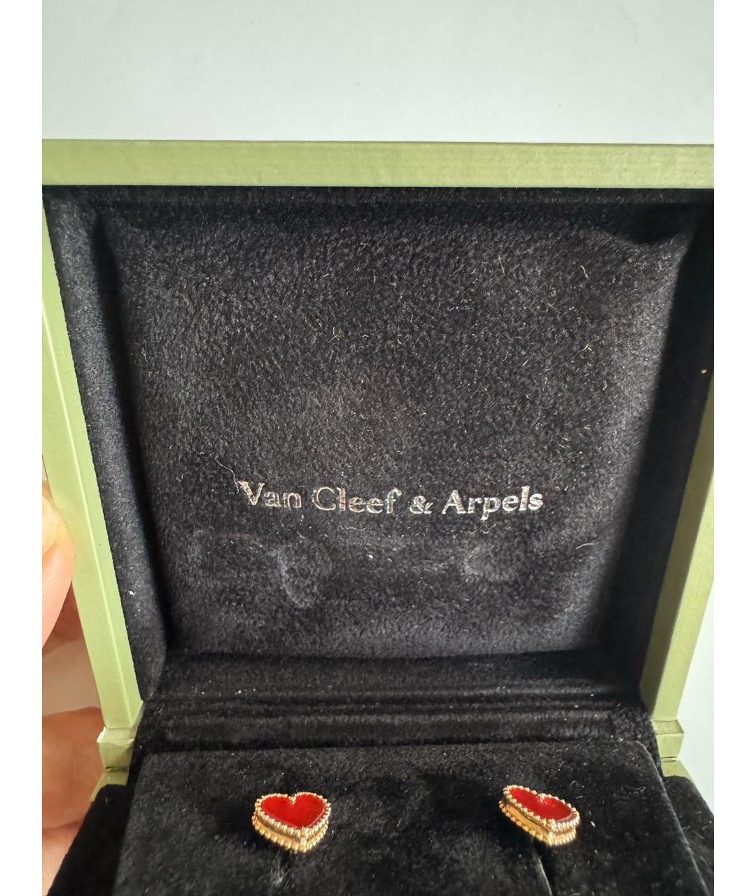 VAN CLEEF & ARPELS Красные серьги из желтого золота, фото 5