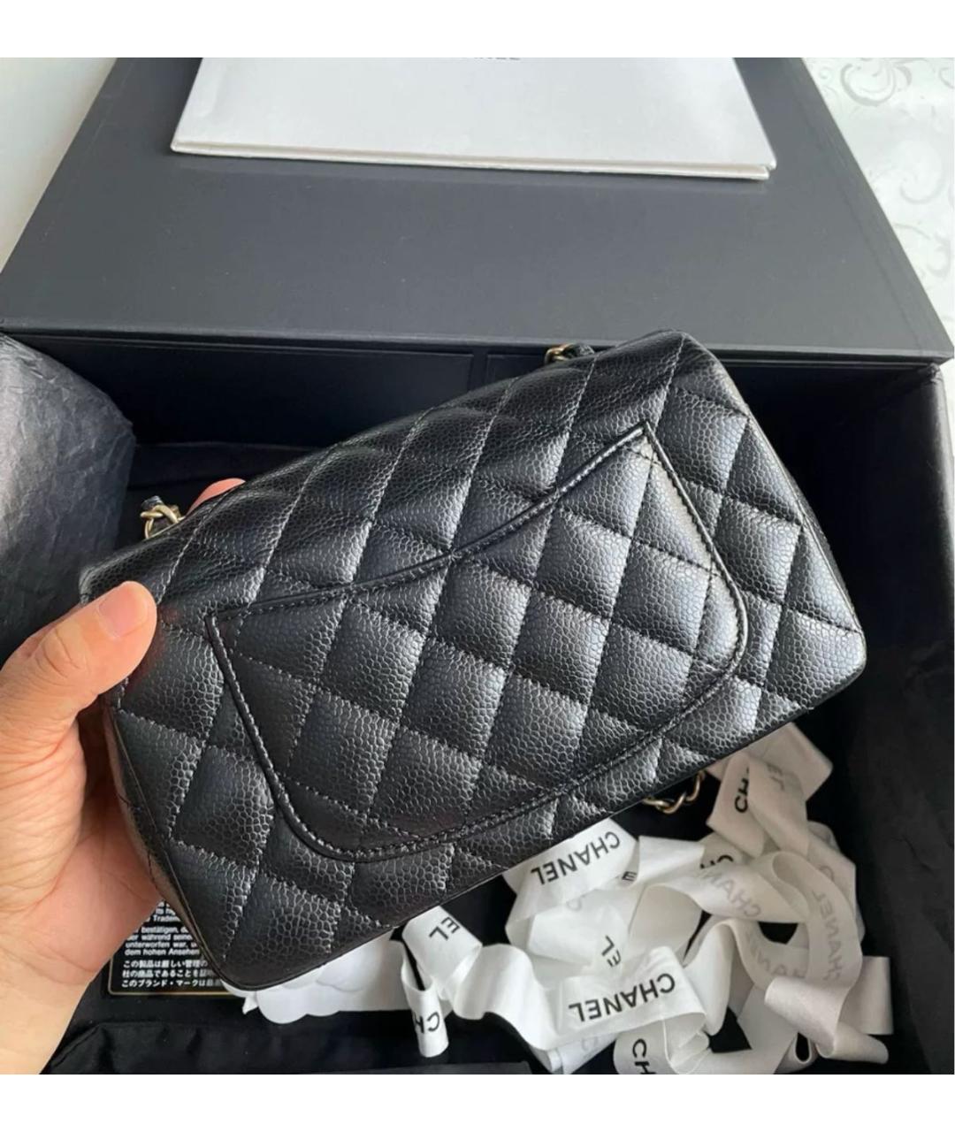 CHANEL Черная кожаная сумка через плечо, фото 3