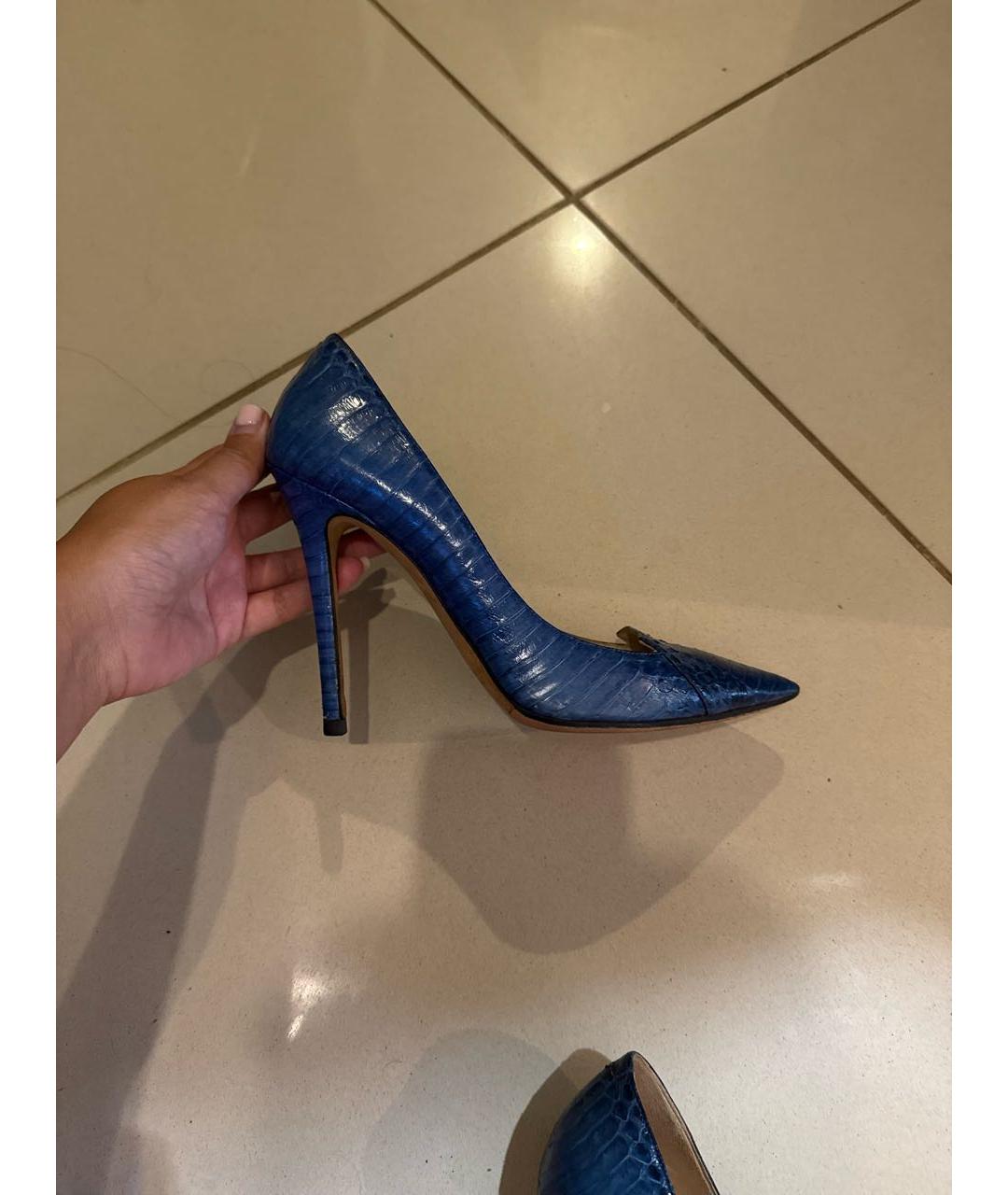 JIMMY CHOO Синие кожаные туфли, фото 5