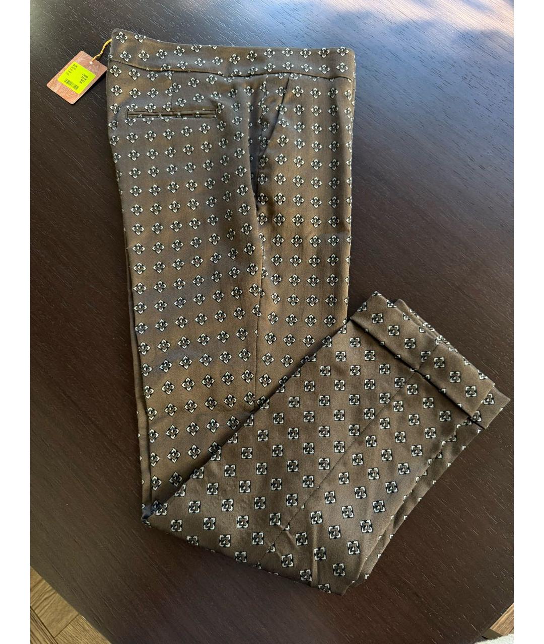 ETRO Коричневые полиэстеровые брюки узкие, фото 4