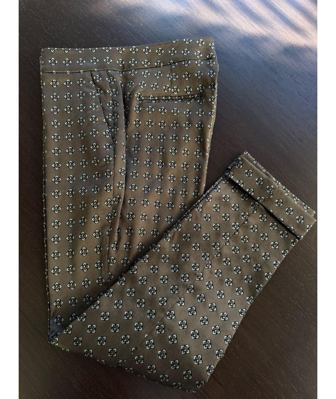 ETRO Коричневые полиэстеровые брюки узкие, фото 9