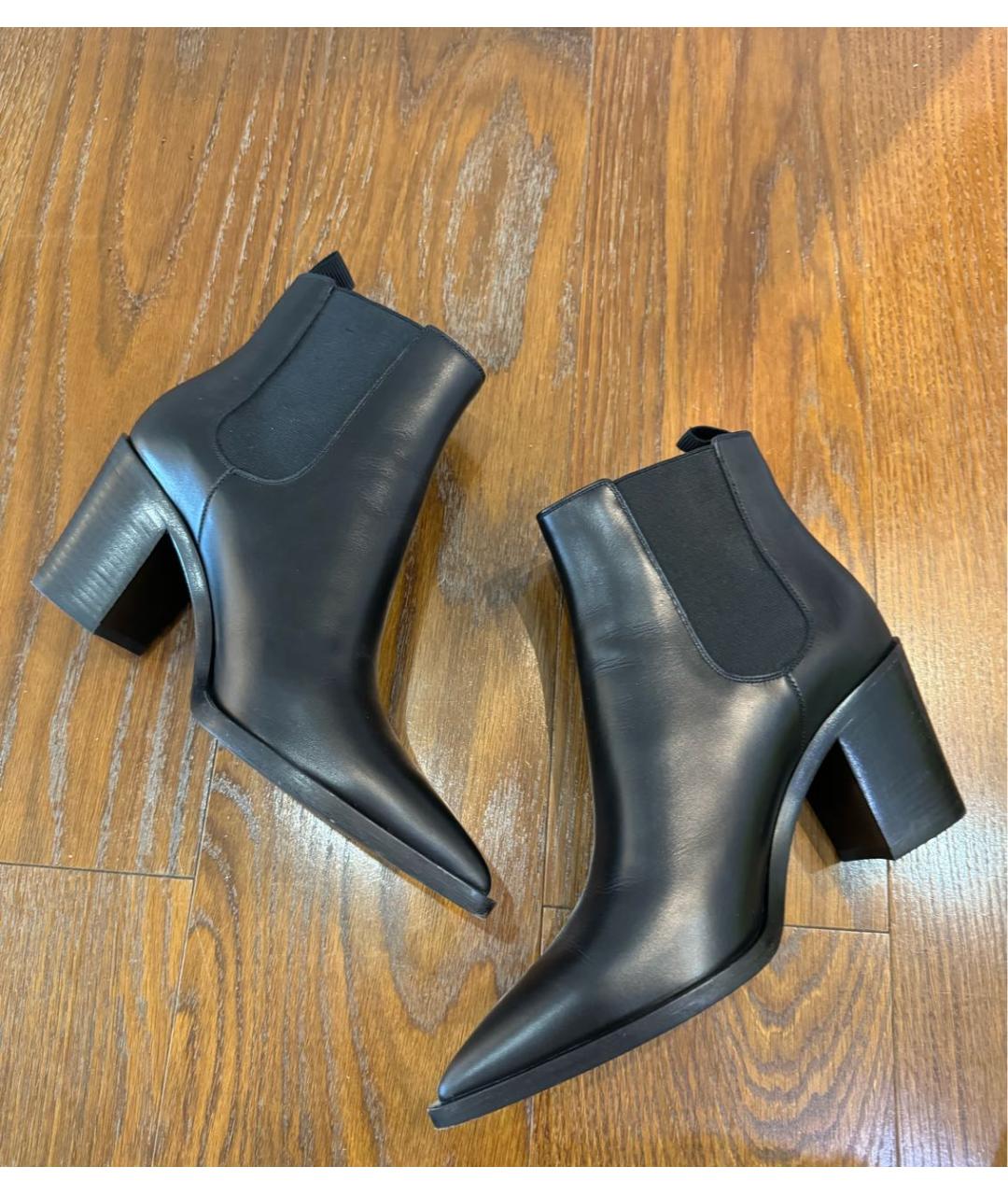 GIANVITO ROSSI Черные кожаные ботинки, фото 3