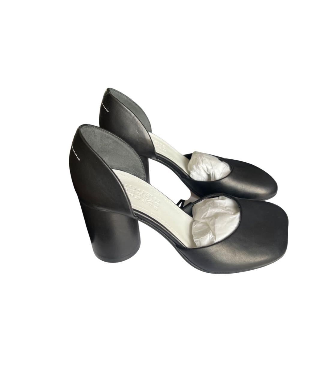 MM6 MAISON MARGIELA Черные кожаные туфли, фото 7