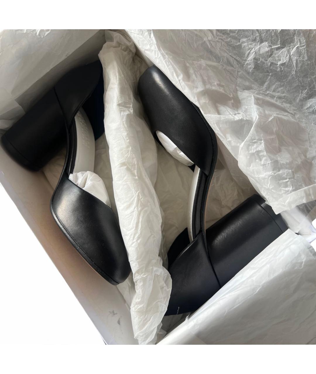 MM6 MAISON MARGIELA Черные кожаные туфли, фото 3