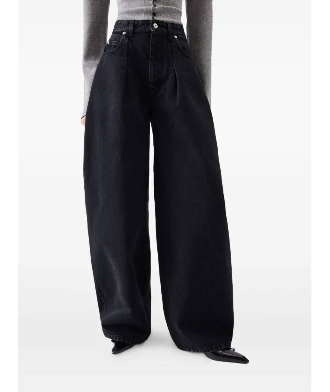 JACQUEMUS Черные хлопковые прямые джинсы, фото 3