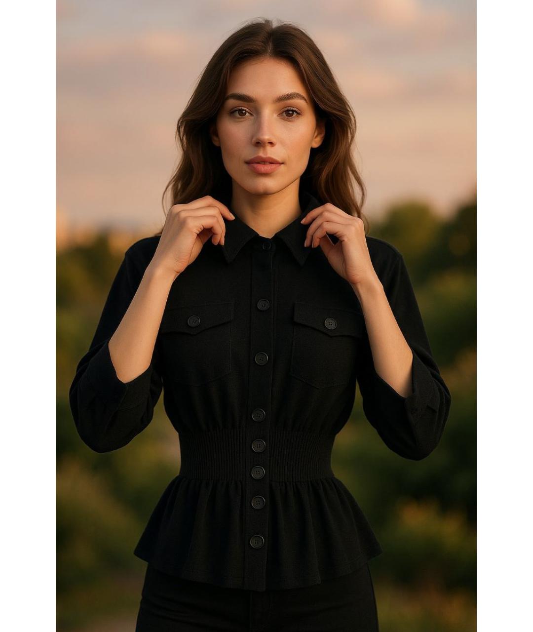 FENDI Черная блузы, фото 6