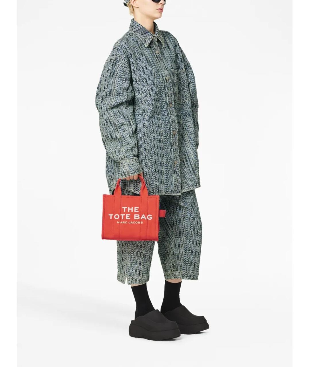 MARC JACOBS Коралловая хлопковая сумка тоут, фото 3