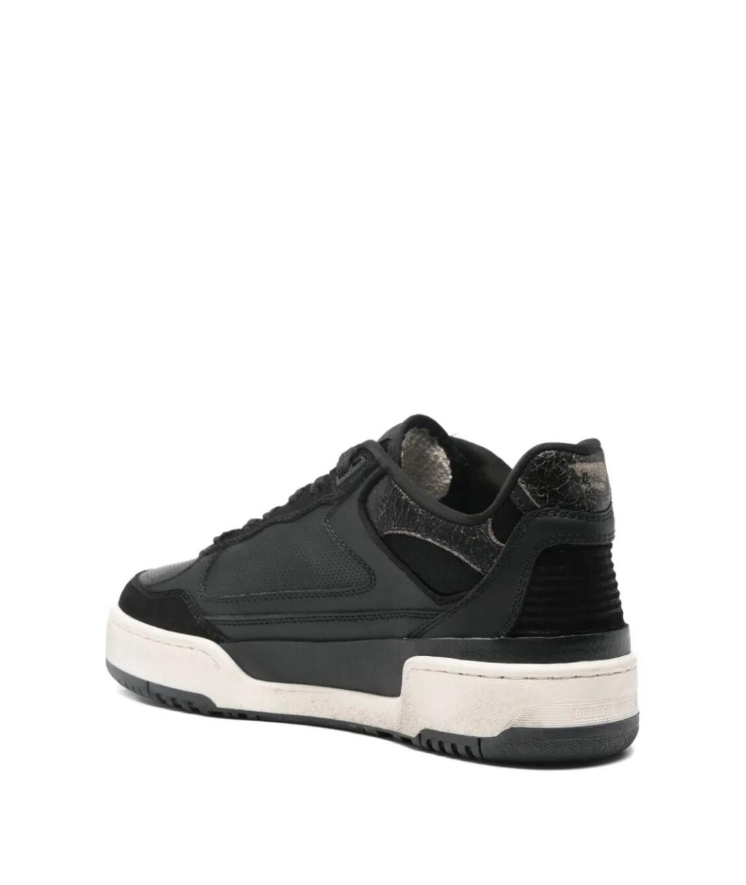 GOLDEN GOOSE DELUXE BRAND Черные кожаные низкие кроссовки / кеды, фото 3