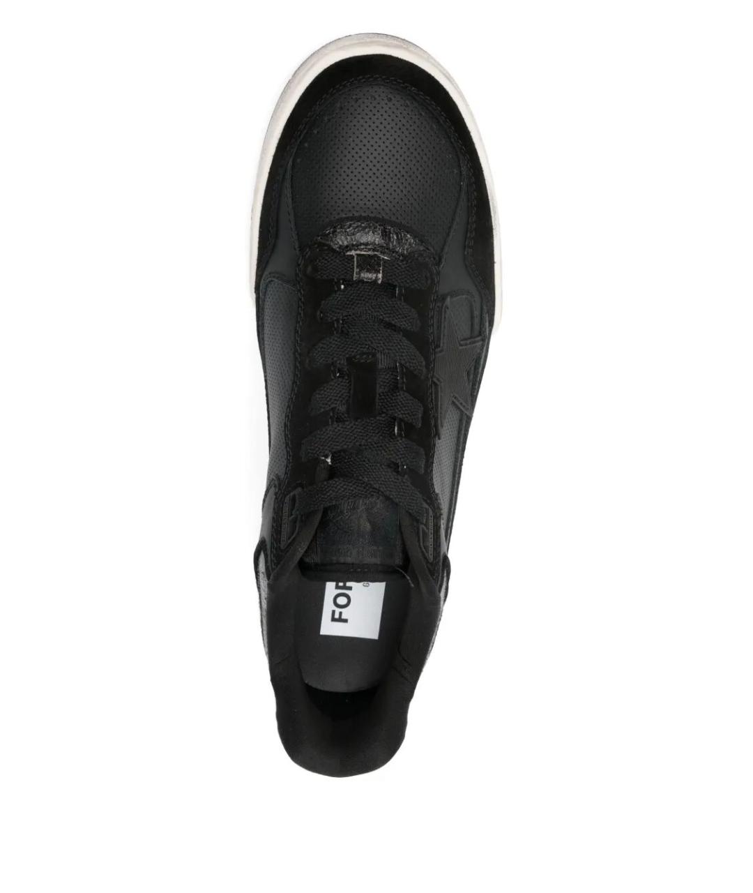 GOLDEN GOOSE DELUXE BRAND Черные кожаные низкие кроссовки / кеды, фото 4