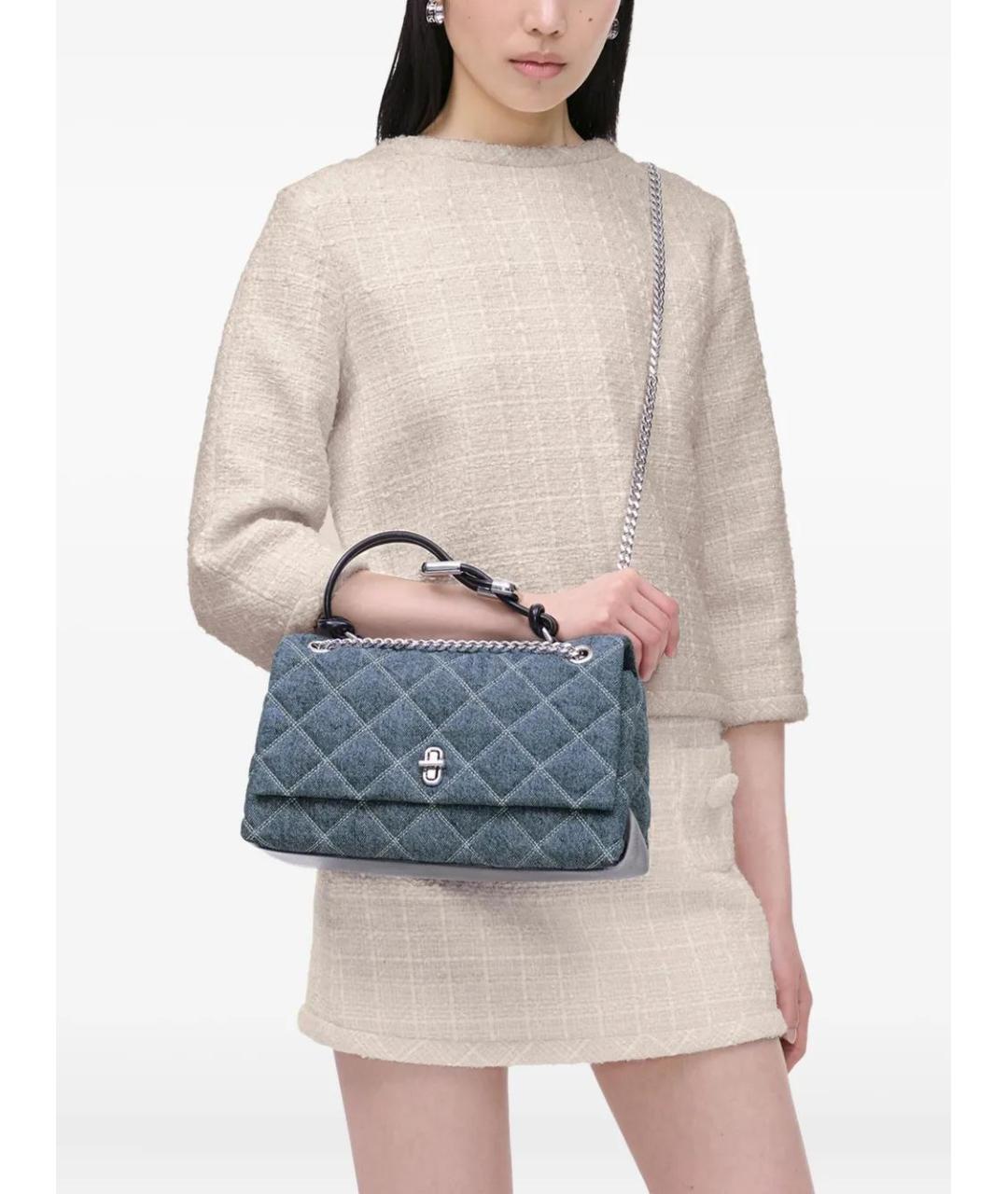 MARC JACOBS Синяя хлопковая сумка через плечо, фото 3