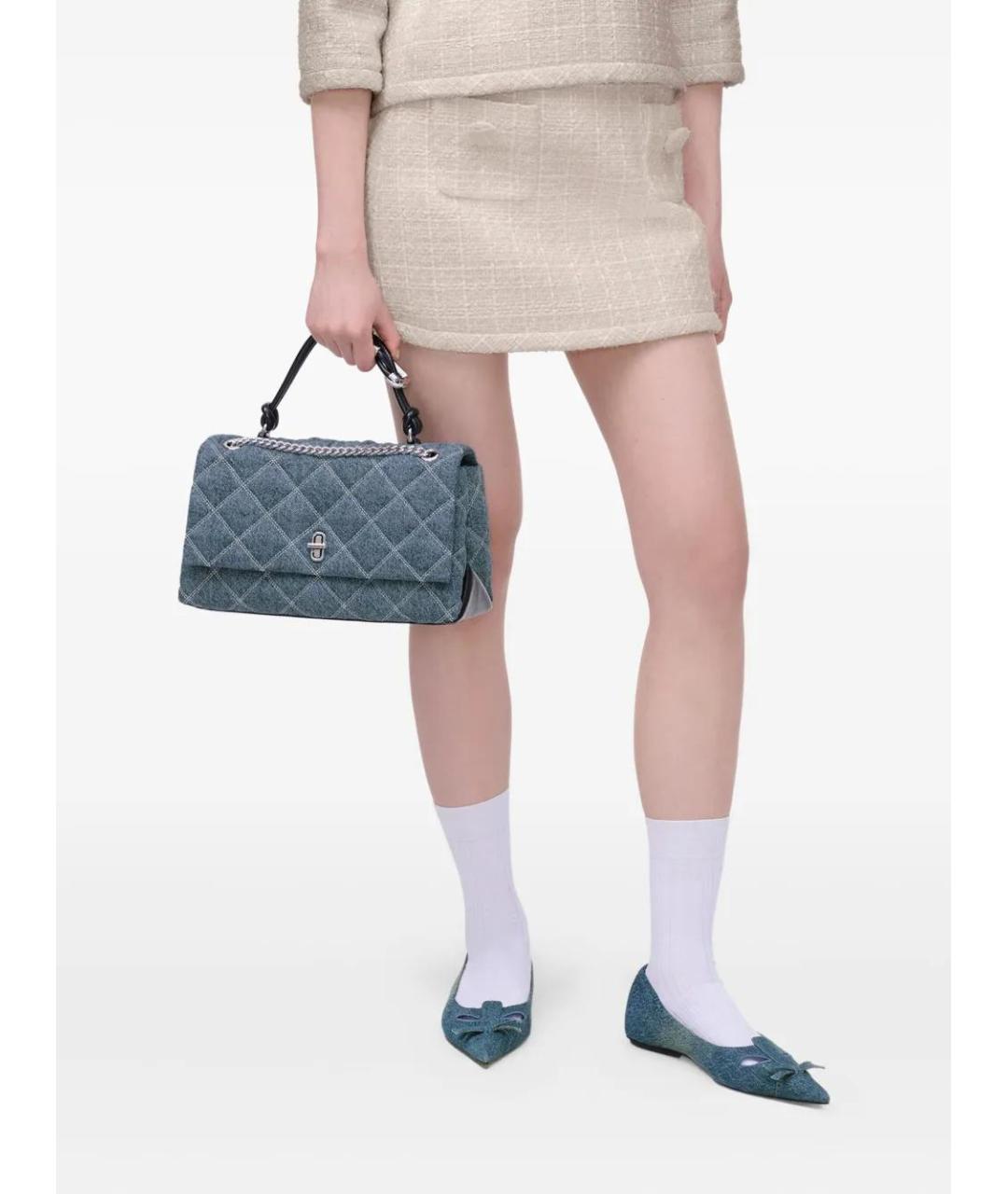 MARC JACOBS Синяя хлопковая сумка через плечо, фото 2