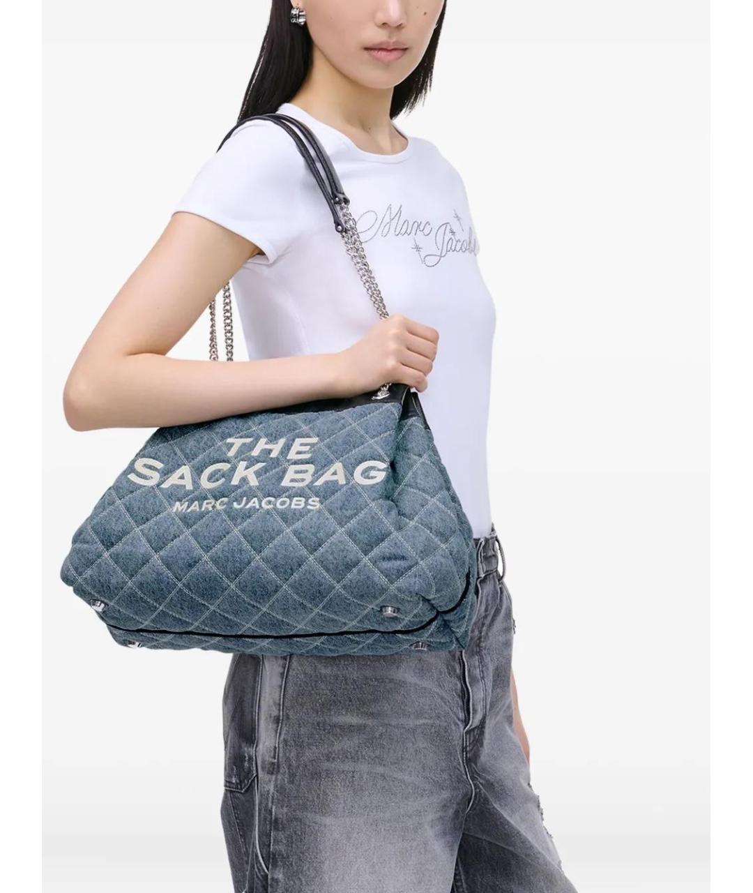 MARC JACOBS Синяя хлопковая сумка через плечо, фото 3