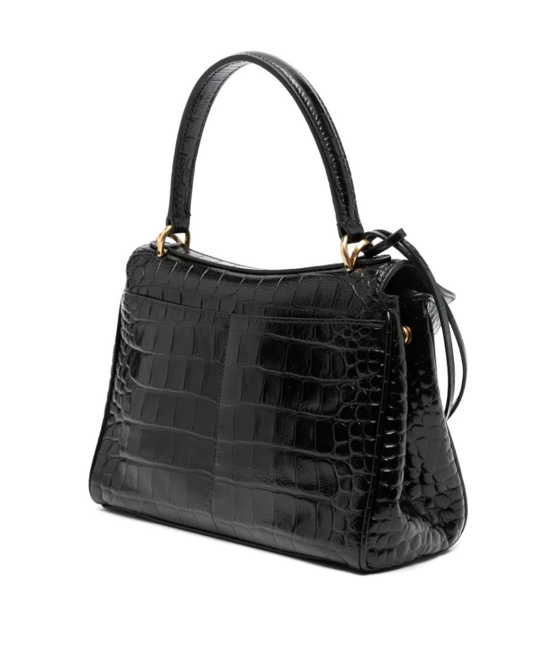 BALENCIAGA Черная кожаная сумка тоут, фото 3