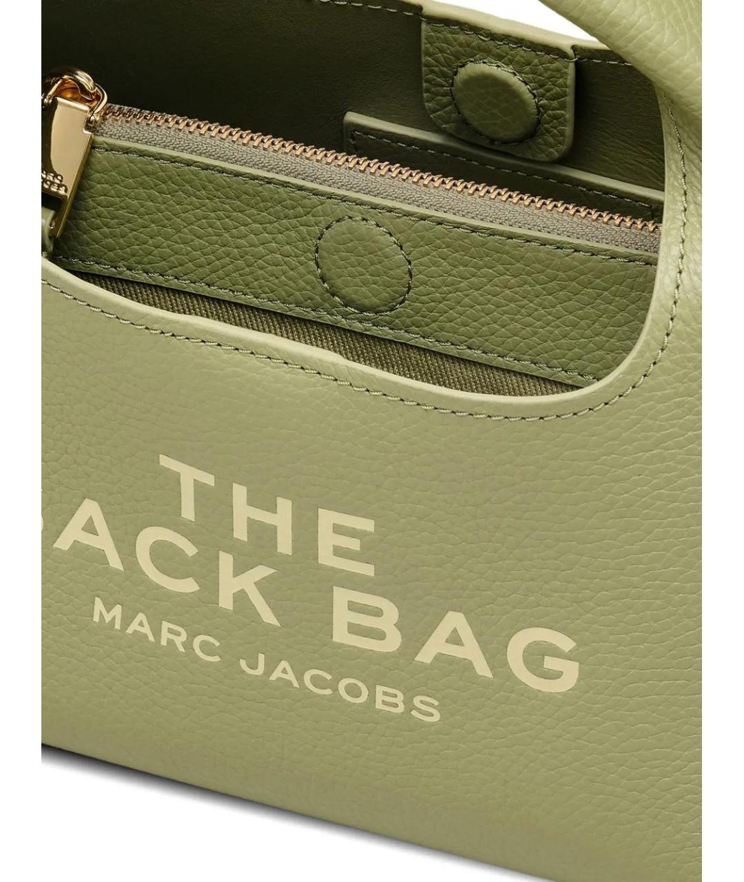 MARC JACOBS Зеленая кожаная сумка с короткими ручками, фото 5