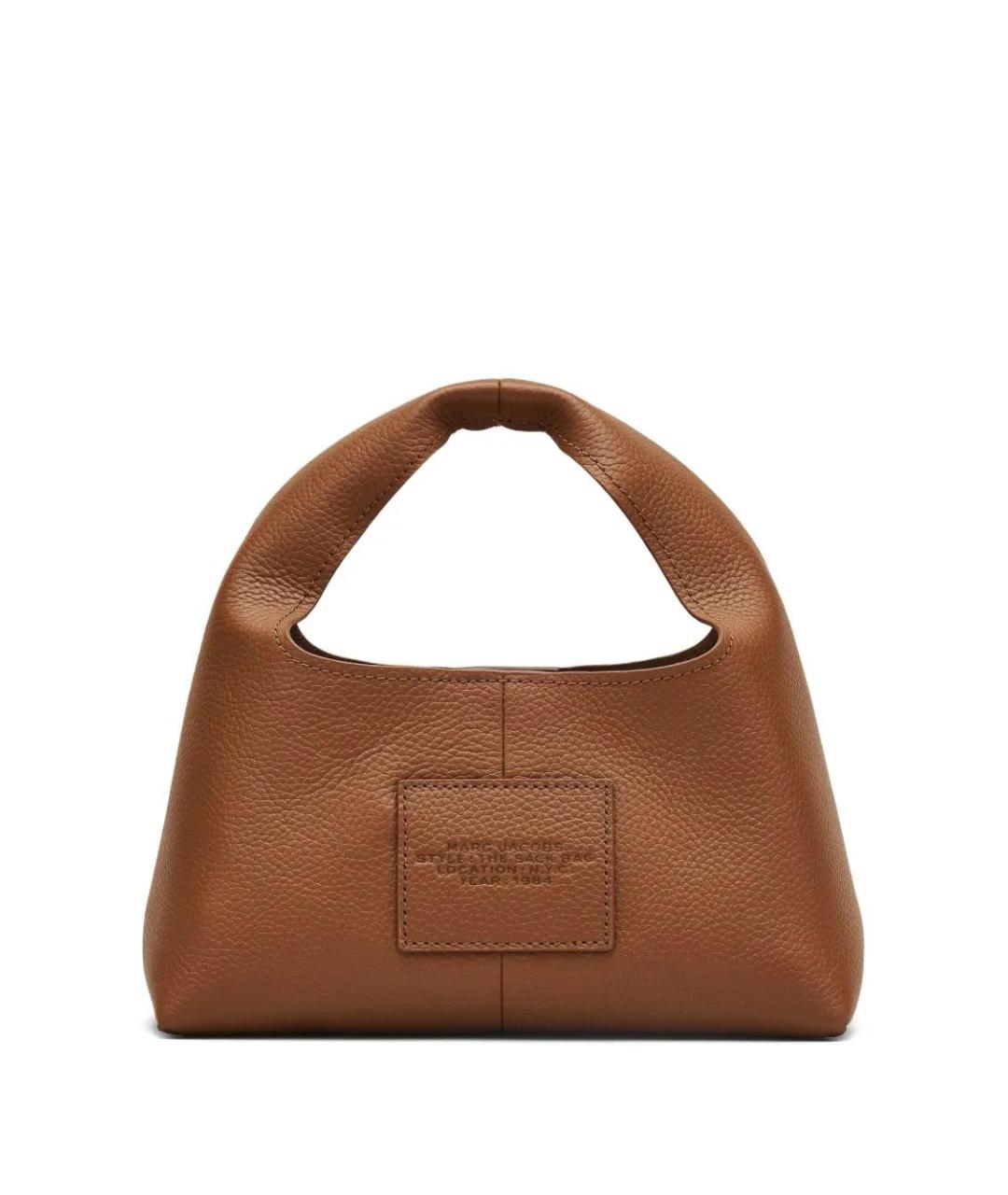 MARC JACOBS Коричневая кожаная сумка с короткими ручками, фото 3