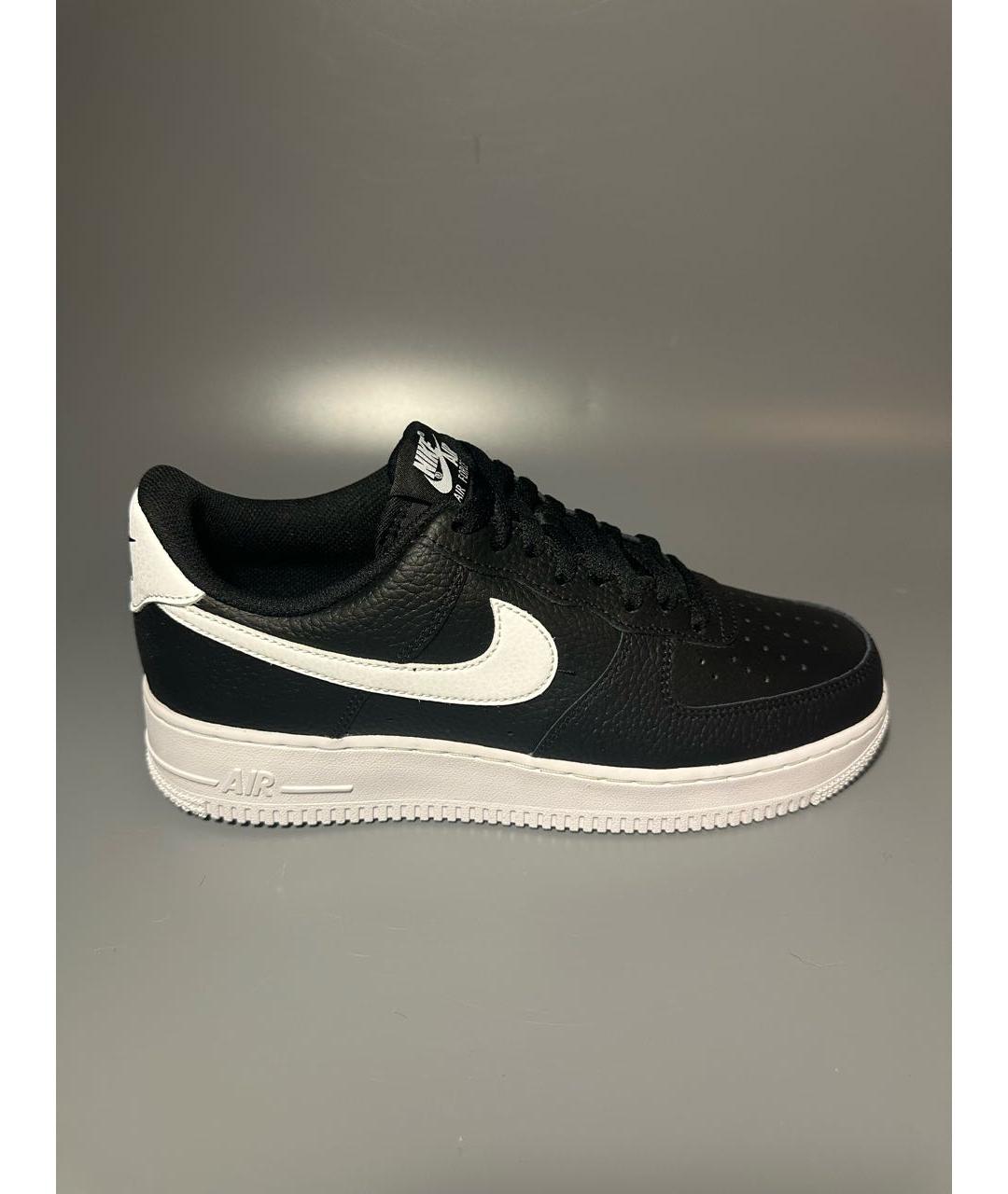 NIKE Черные кожаные низкие кроссовки / кеды, фото 9