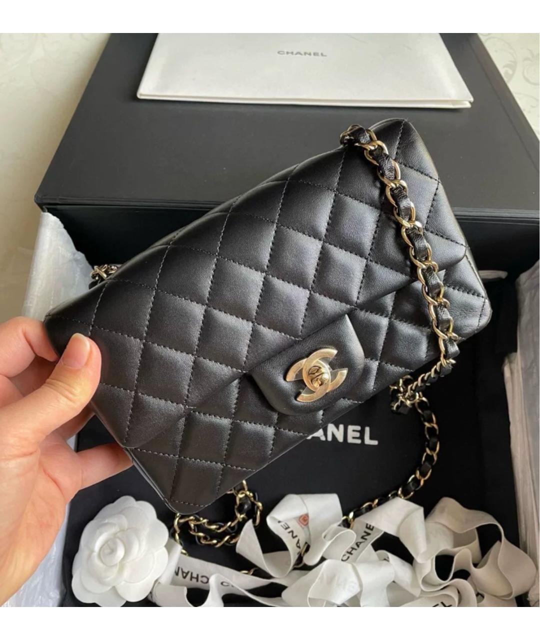 CHANEL Черная кожаная сумка через плечо, фото 2