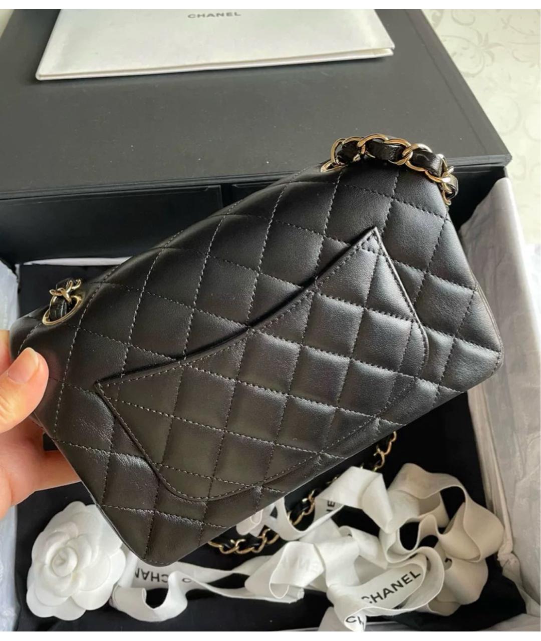 CHANEL Черная кожаная сумка через плечо, фото 3