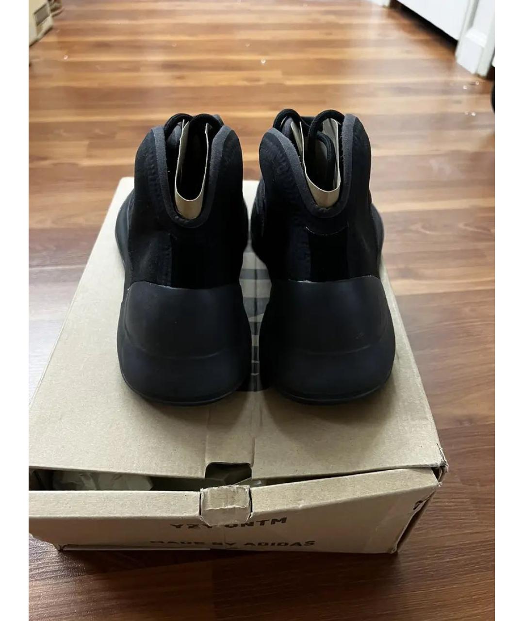 ADIDAS YEEZY Черные текстильные высокие кроссовки / кеды, фото 5
