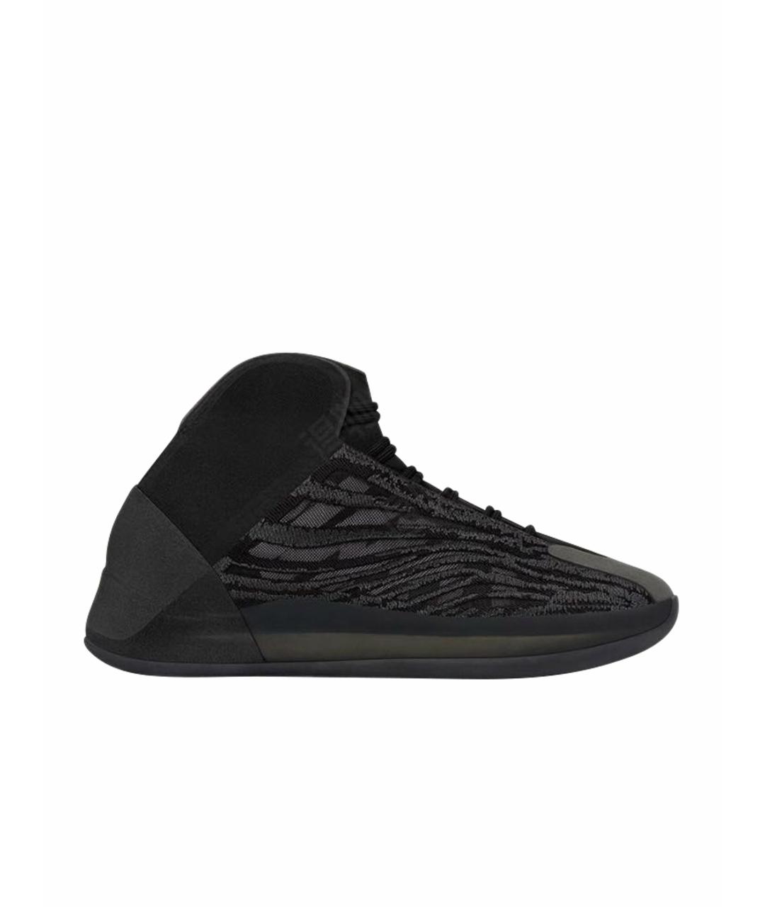 ADIDAS YEEZY Черные текстильные высокие кроссовки / кеды, фото 1