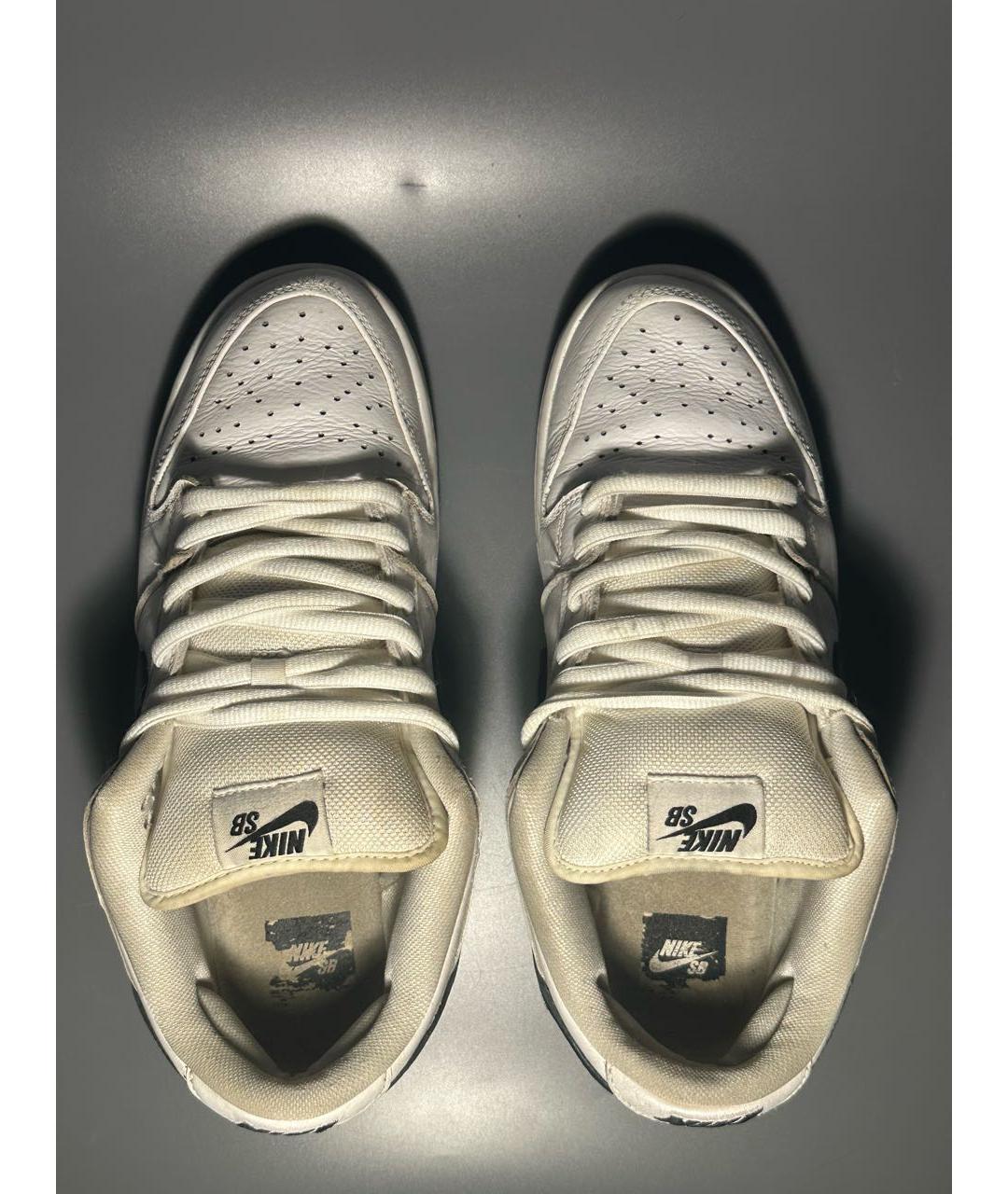 NIKE Белые кожаные низкие кроссовки / кеды, фото 3