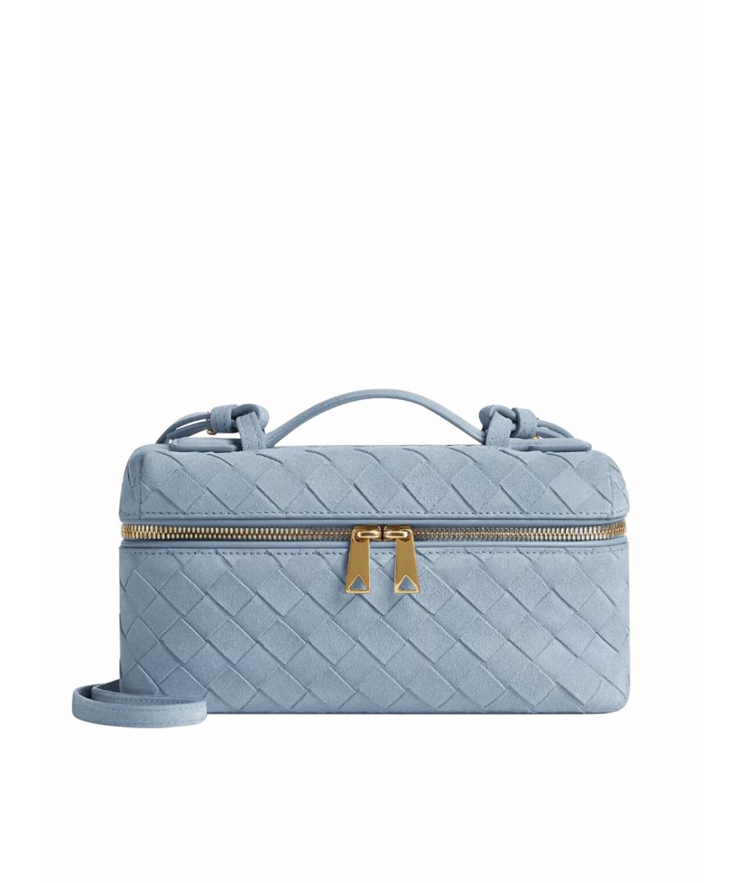 BOTTEGA VENETA Голубая замшевая сумка через плечо, фото 1