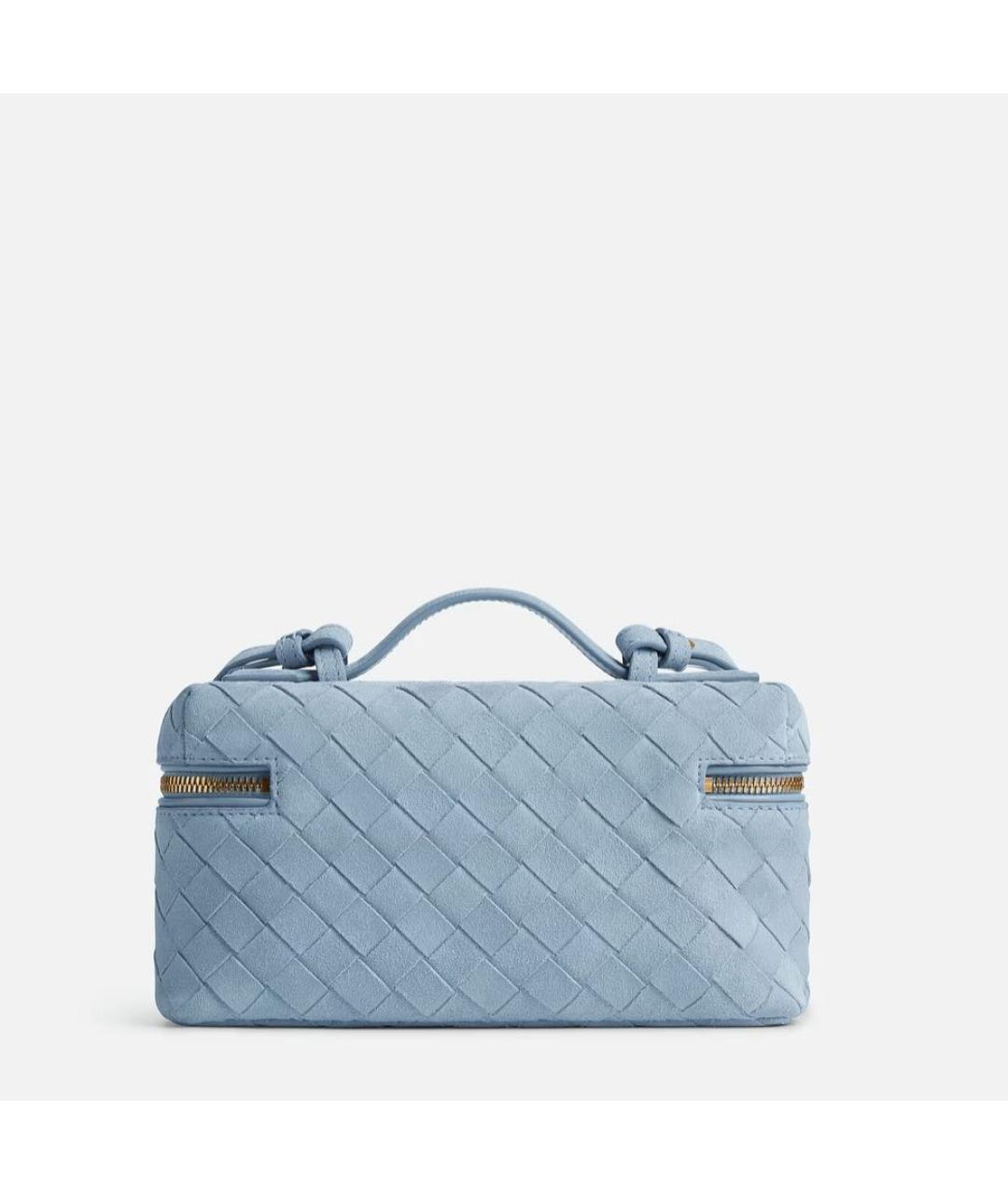 BOTTEGA VENETA Голубая замшевая сумка через плечо, фото 4