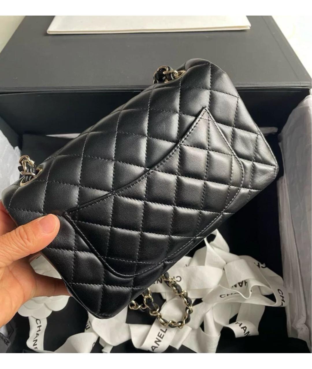 CHANEL Черная кожаная сумка через плечо, фото 3