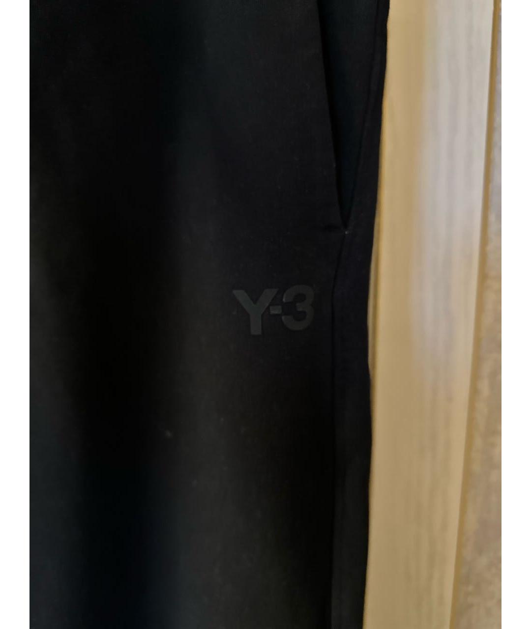 Y-3 Черные хлопковые повседневные брюки, фото 5