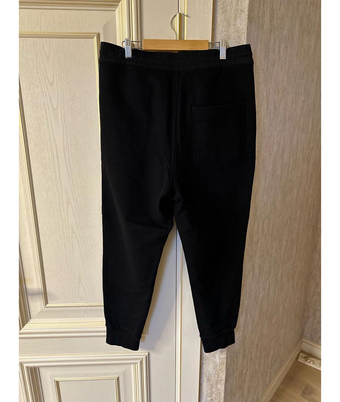 Y-3 Черные хлопковые повседневные брюки, фото 2