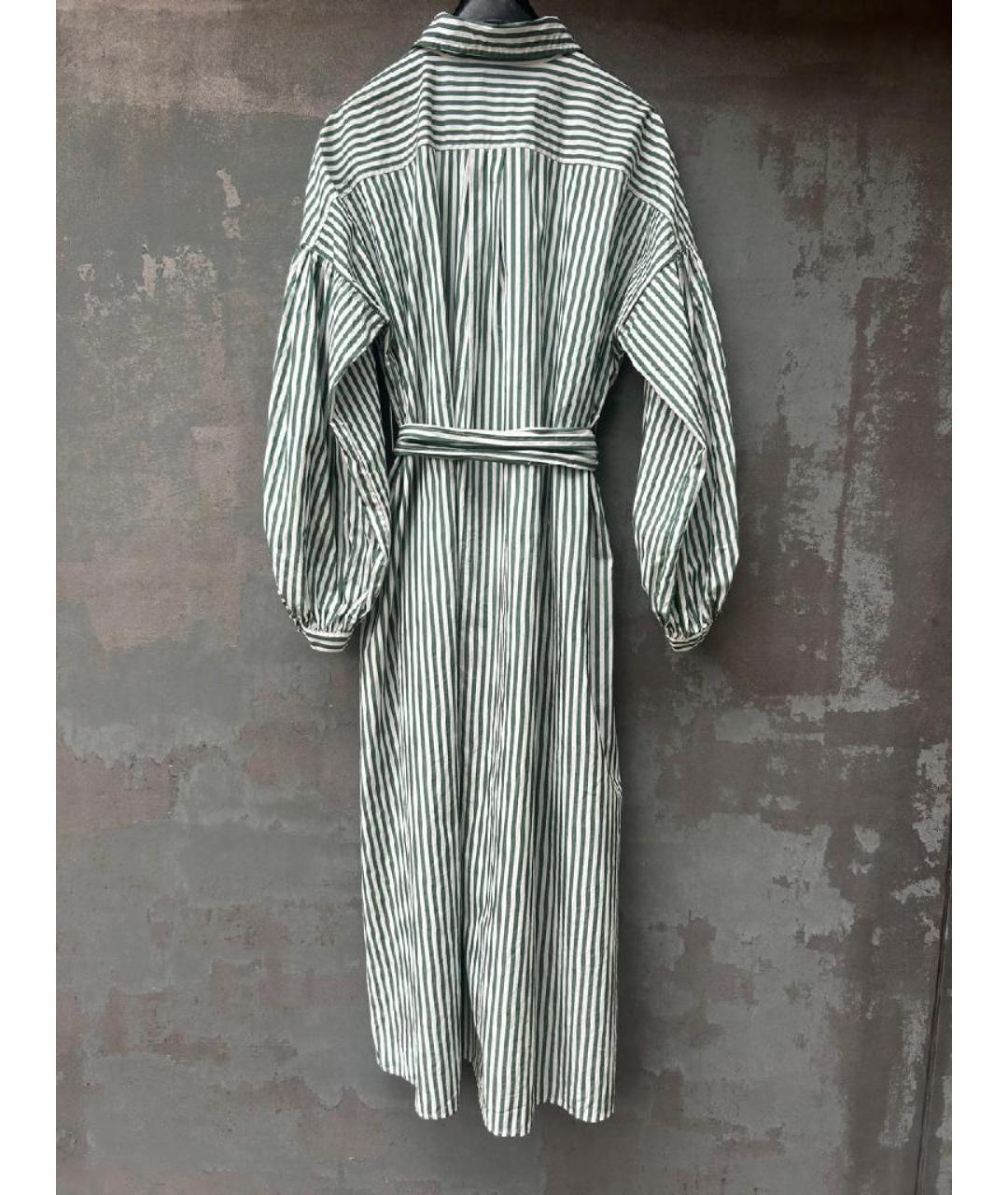 WEEKEND MAX MARA Зеленые хлопковое платье, фото 6