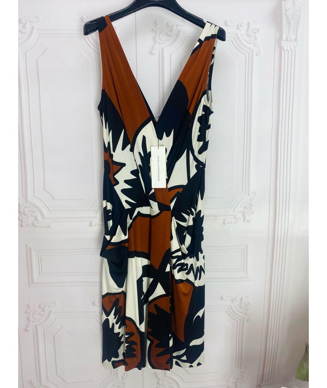 DIANE VON FURSTENBERG Мульти шелковое повседневное платье, фото 6