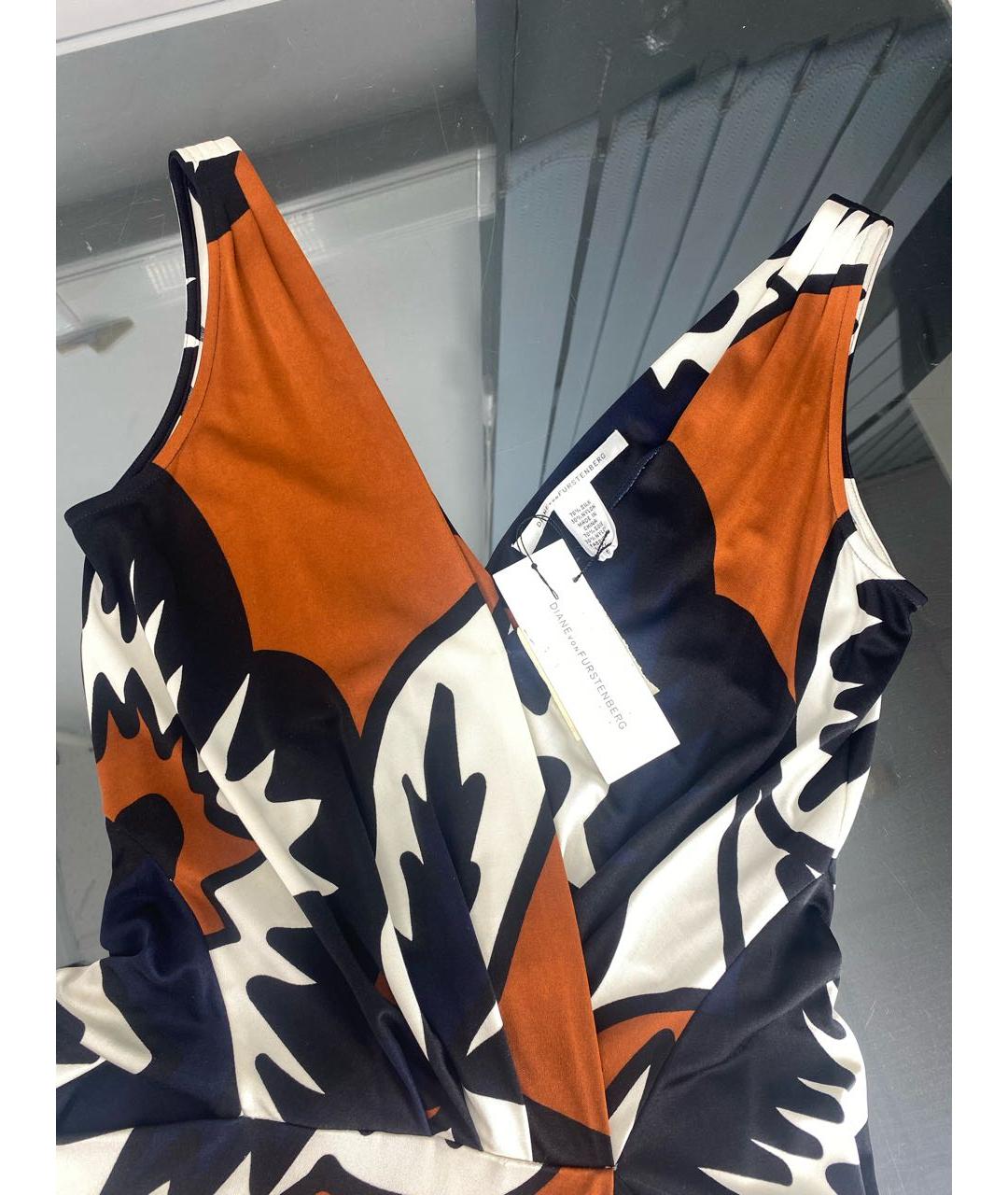 DIANE VON FURSTENBERG Мульти шелковое повседневное платье, фото 3