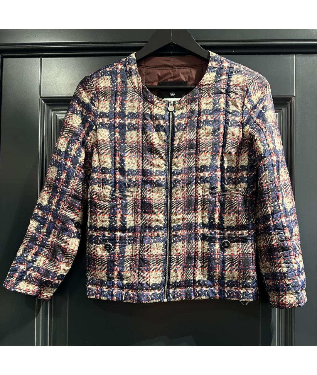 CHANEL Темно-синяя полиамидовая куртка, фото 6
