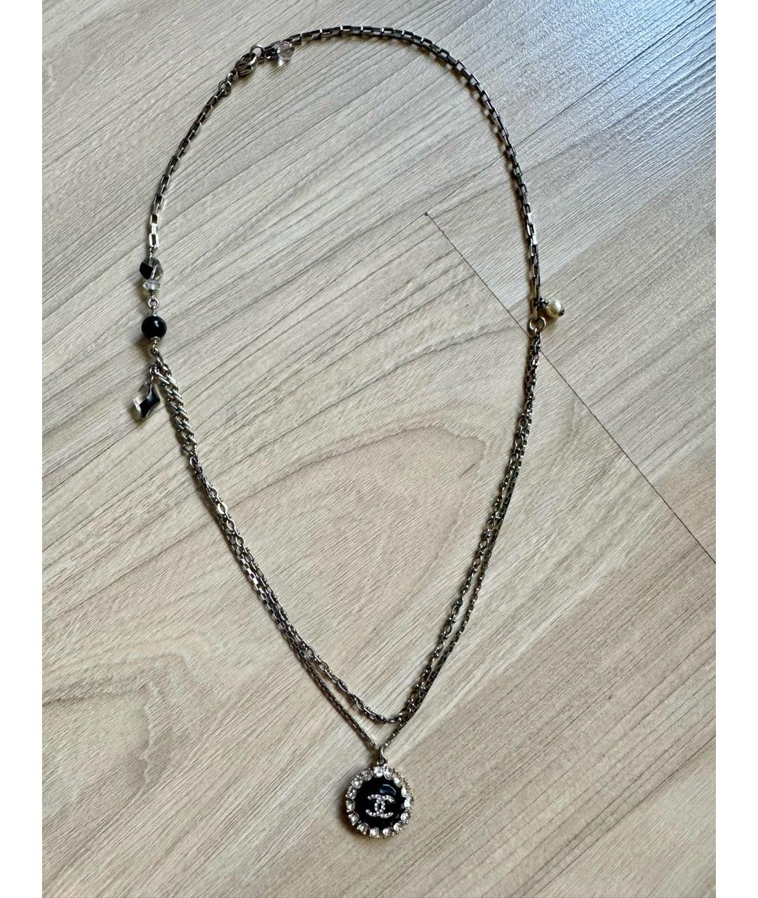CHANEL Серебряное металлическое колье, фото 2